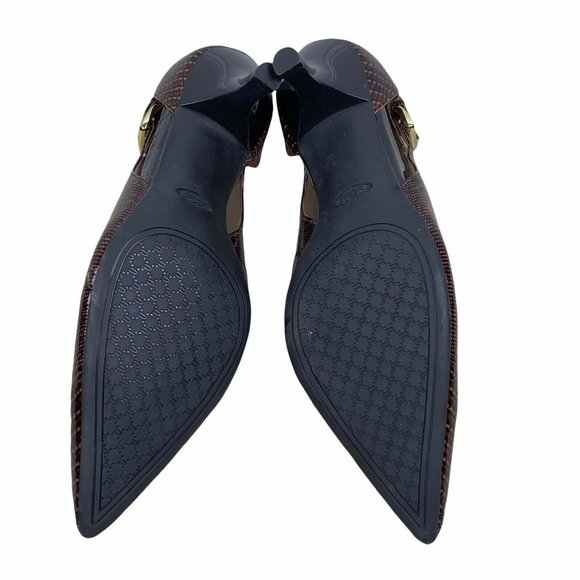 Circa Joan & David Callalily Pump 7.5 Brown Heels - Picture 6 of 10